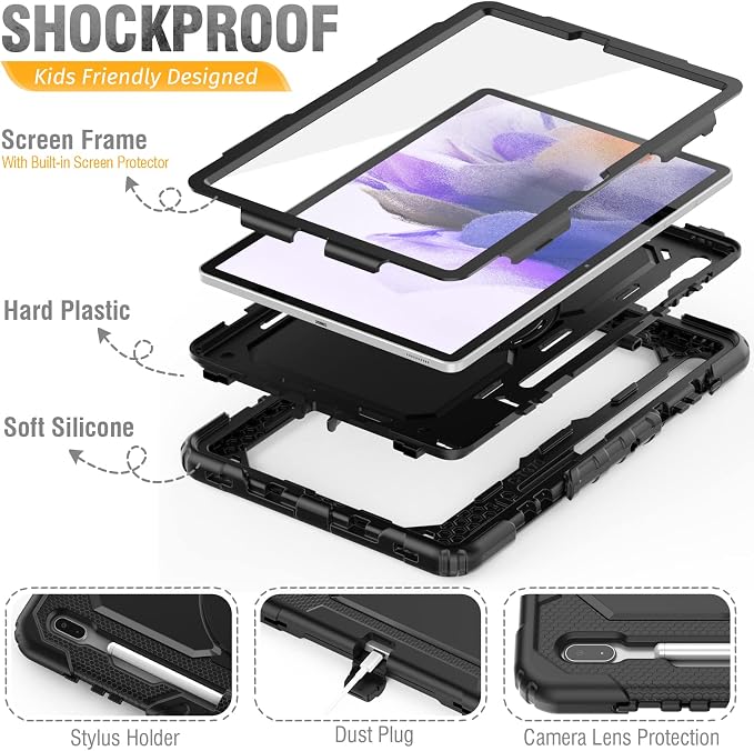 HXCASEAC Case for Samsung Galaxy Tab S7 FE 5G 12.4 inch, Protective - Image 7