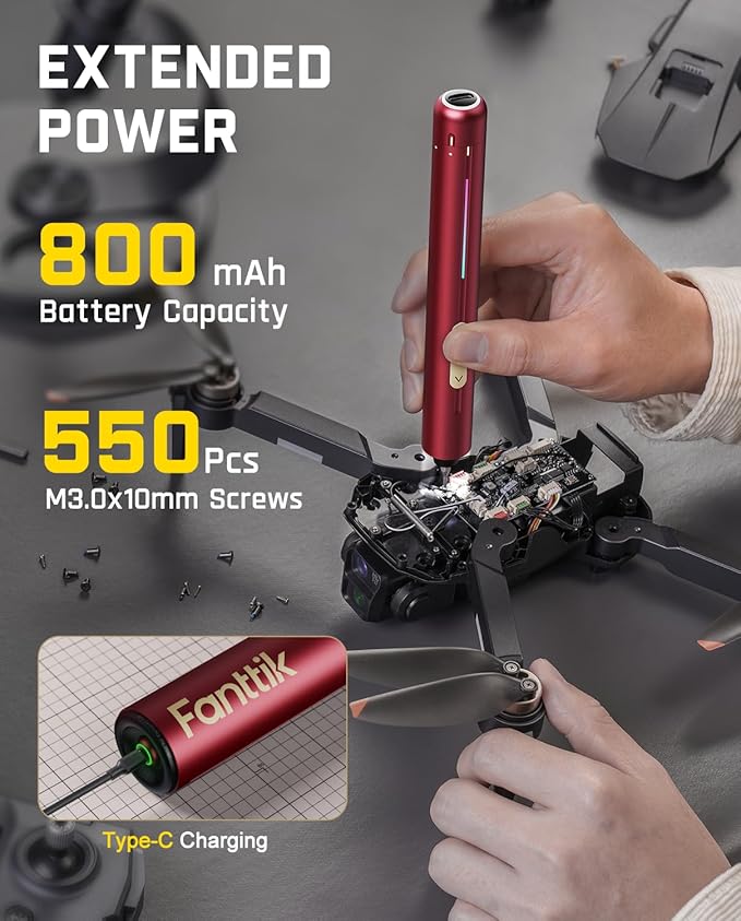 Fanttik E2 Ultra Mini Electric Screwdriver, Cordless Screwdriver, Max 0.6N.m - Image 4