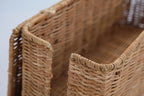 PEMAR Natural Rattan Wicker Cable Management Box, Cable Organizer, 2 Open Slots - Image 4