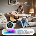 EMEET Piko+ Webcam 4K, World's 1st Dual-Camera AI-Powered 4K Camera, 1/2.55'' - Image 3