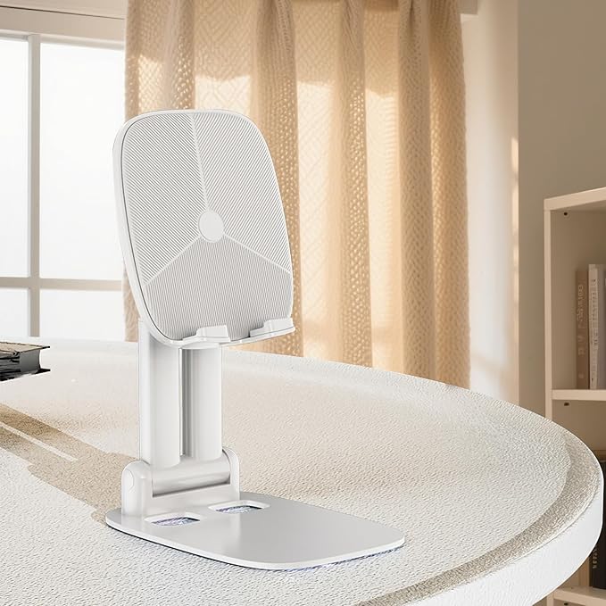 DEERLAMN Cell Phone Stand for Desk, Height Adjustable Cell Phone Holder - Image 2