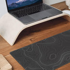 Topographic Contour Extended Big Mouse Pad Large, Gaming Mouse Pad Desk Pad - Image 8