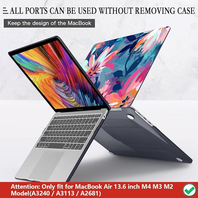 CISSOOK Compatible with MacBook Air 13.6 inch Case 2025 2024 2023 2022 Release - Image 5