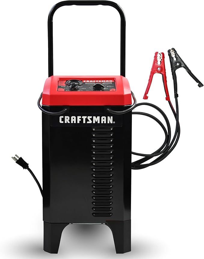 CRAFTSMAN Wheeled Manual 10A Car Battery Charger and 250A Engine Starter by CRAFTSMAN