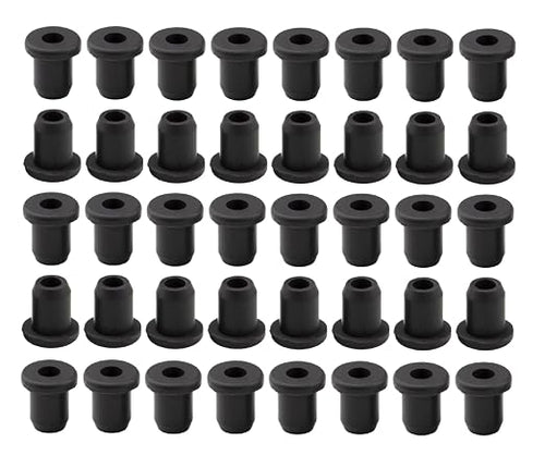 40 pcs 3/16" Drill Hole，1/8" ID Black Silicone Top hat Rubber Grommets by Unknown