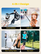 Smartphone Gimbal Stabilizer, Smart Face Tracking Tripod Without APP - 4 in 1 - Image 3