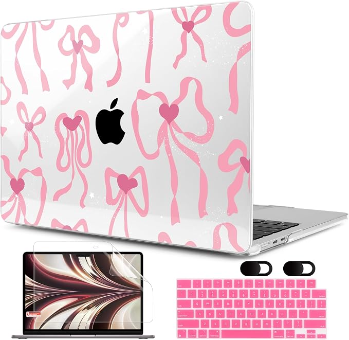 MEEgoodo Case for MacBook Air M4/M3/M2 13.6 inch 2025 2024 2022, Fit Model by MEEgoodo
