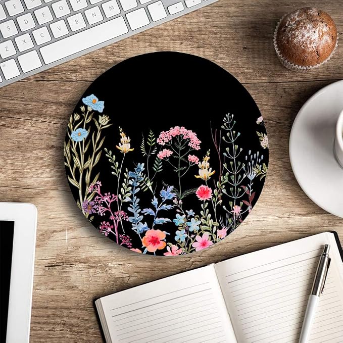 Floral Mouse Pad: Non-Slip Rubber Base & Comfortable Lycra Cloth - Image 5