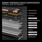 Redragon K720 Wireless CNC Gasket Gaming Keyboard w/Hype Screen & Knob - Image 5