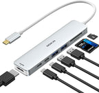 MOKiN 7 in 1 USB C Dongle with HDMI, SD/TF Card Reader, Data Port, 100W PD by MOKiN