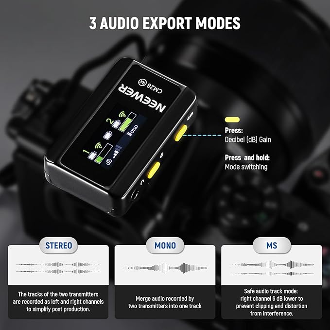 NEEWER CM28 Wireless Lavalier Microphone System - Image 3