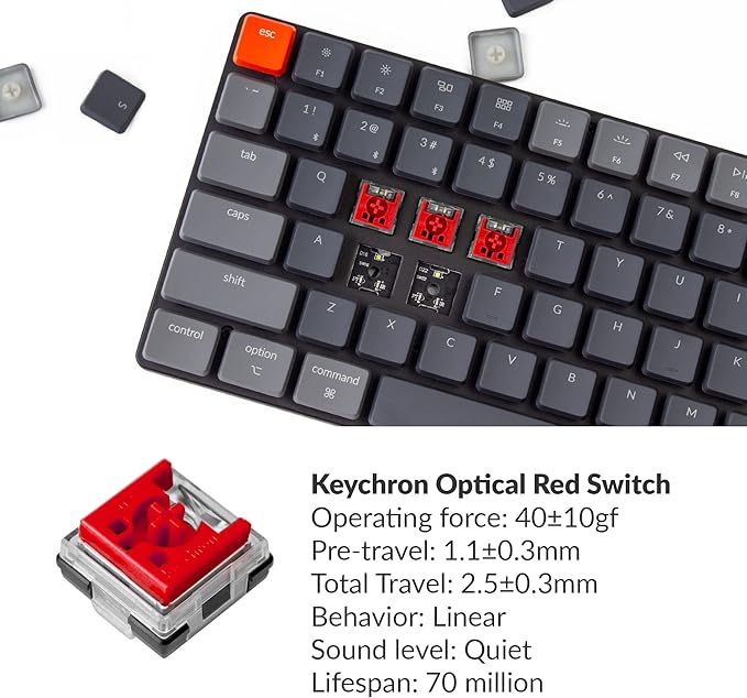 Keychron K3 75% Layout 84-Key Ultra-Slim Hot-Swappable Wireless Bluetooth - Image 2