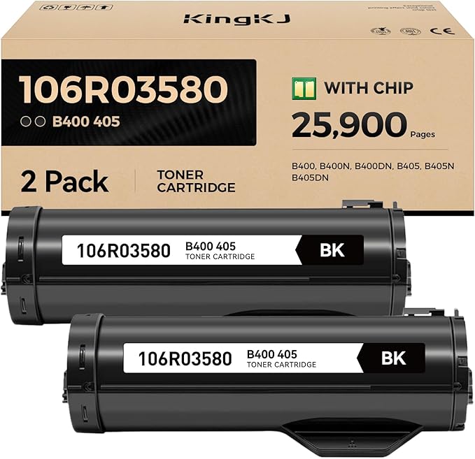 VersaLink B400 B405 Black Toner Cartridge 2-Pack Replacement by KingKJInkToner