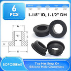 6 Pcs 1-1/2" Drill Hole, 1-1/8" ID Silicone Rubber Grommets - Image 8