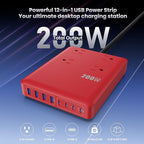 200W Charging Station, 12-in-1 USB C Power Strip - Image 4