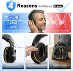 Dr.meter Hearing Protection Ear Muffs, 31dB Noise Reduction Safety Earmuffs - Image 5