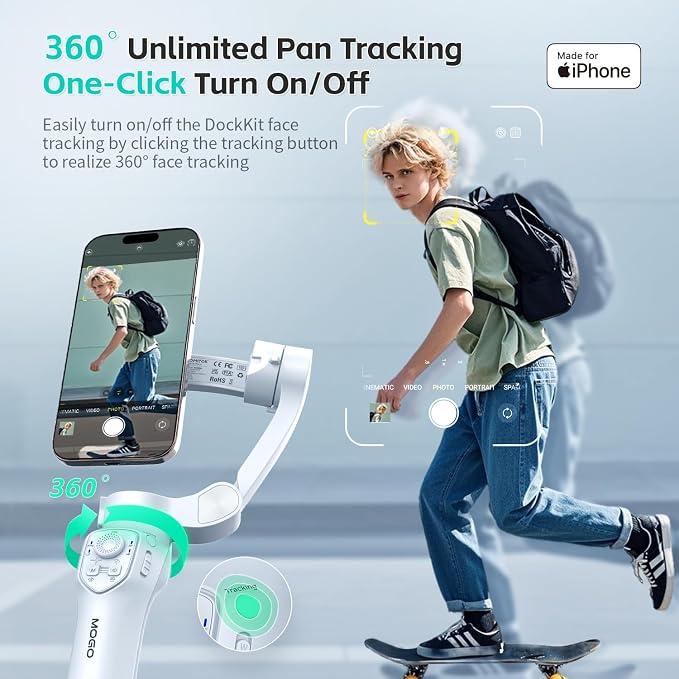 Only for iPhone, MOGO Gimbal Stabilizer for iPhone Stabilizer for Video - Image 6