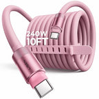 LISEN 10FT USB C Cable Fast Charging, Chubby 240W Cable USB C to USB C Fast by Lisen