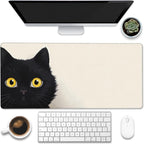 Desk Pad, Cute Cat Large Gaming Mouse Pad by Eflxamz