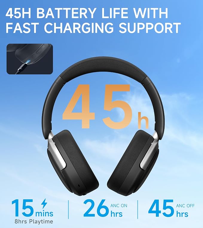 Atom Max - Hybrid Active Noise Cancelling Headphones, Hi-Res Audio, Wireless - Image 6