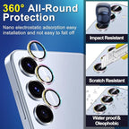 for Samsung Galaxy S25 Camera Lens Protector, Individual Metal Ring Tempered - Image 3