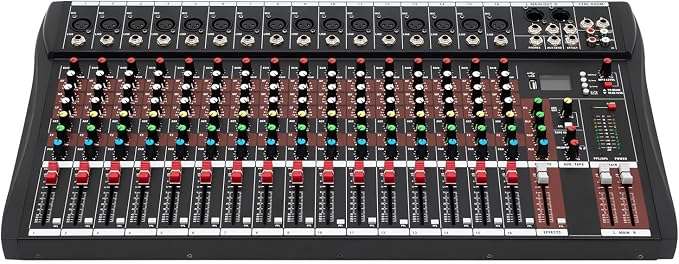 16 Channel Audio Mixer, Soundboard Mixing Console Sound Mixer DJ Sound by DNYSYSJ
