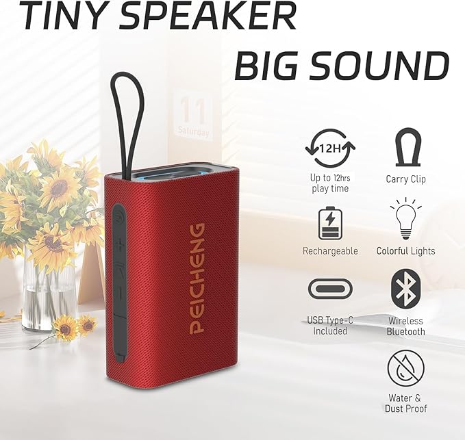 Speaker, Portable Wireless Bluetooth Speakers, Waterproof Loud Stereo Sound - Image 3