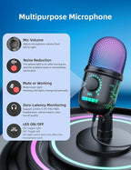 MRSDY Gaming Microphone, USB Computer Microphone - Image 4