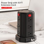 Power Strip Surge Protector, 10 Ft Extension Cord - Image 9