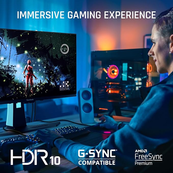 ViewSonic XG272-2K-OLED 27 Inch 1440p 240Hz OLED Ergonomic White Gaming Monitor - Image 3