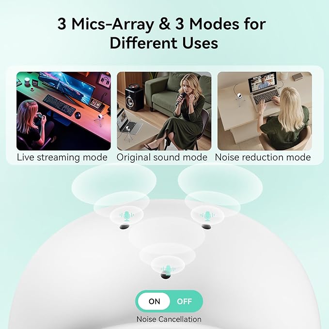 EMEET Piko+ Webcam 4K, World's 1st Dual-Camera AI-Powered 4K Webcam, 1/2.55'' - Image 6