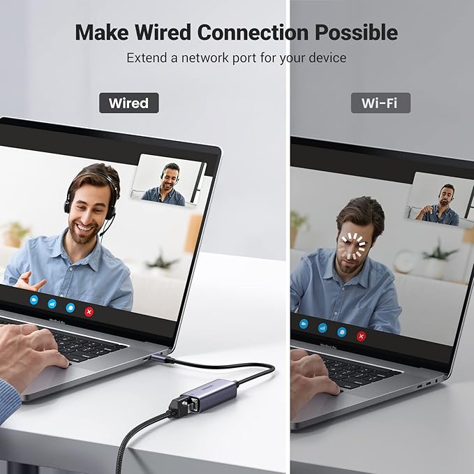 UGREEN USB C to Ethernet Adapter, Plug and Play 1Gbps Ethernet Adapter - Image 3