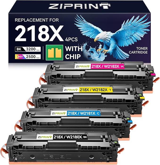 218X Toner Cartridges 4 Pack by ZIPRINT