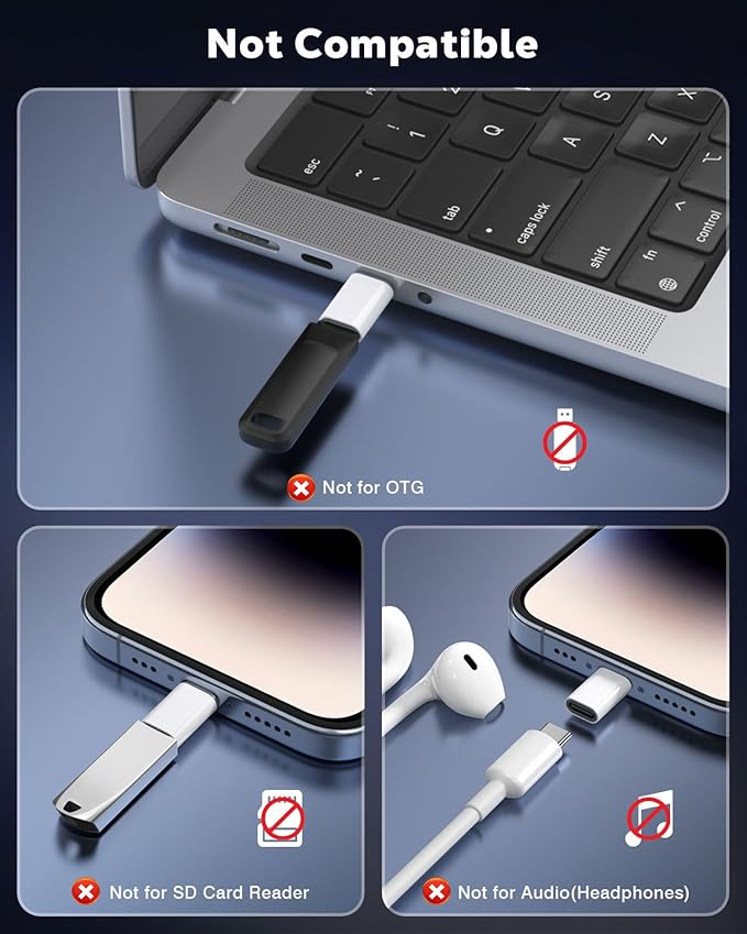MoKo USB C to Lightning Adapter 4 Pack, Not - Image 3