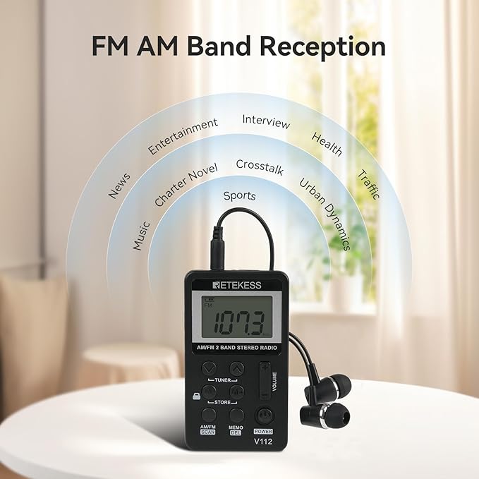 Retekess V112 AM FM Pocket Radio, Digital Radio - Image 2