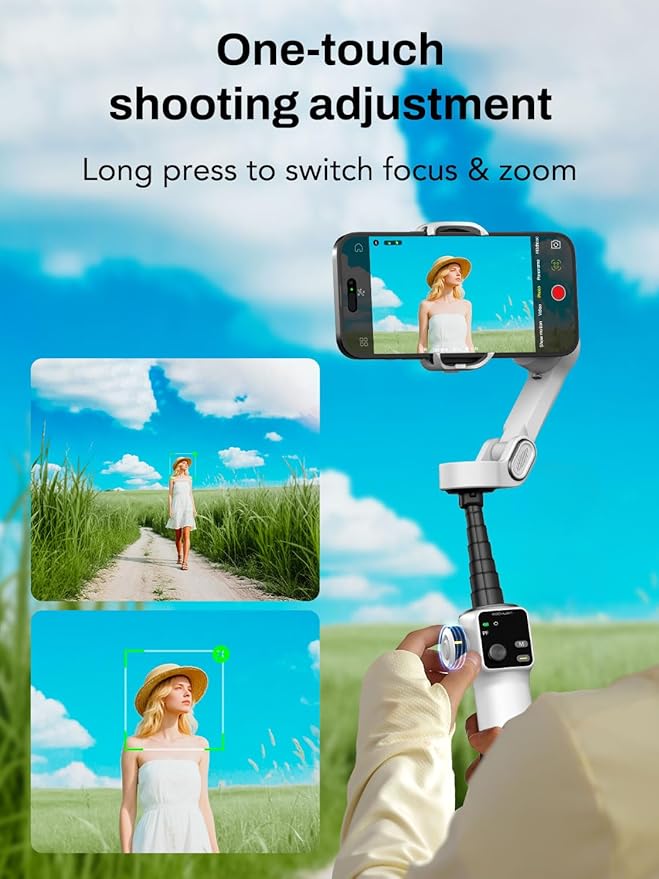 Gimbal Stabilizer for iPhone & Android, 3-Axis Phone Gimbal - Image 6