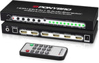 HDMI 2.0 Switch 4 Port with Audio Extractor – 4K@60Hz HDR10, Optical/AUX/ARC by PONYBRO