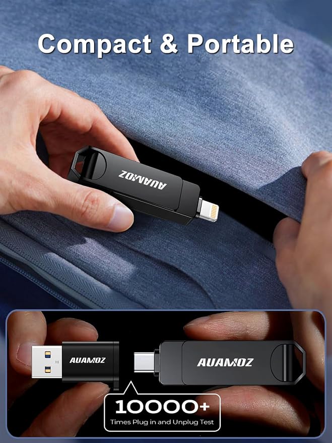 256GB Flash Drive Intended for iPhone, Memory Stick Storage Files Photos Videos - Image 8