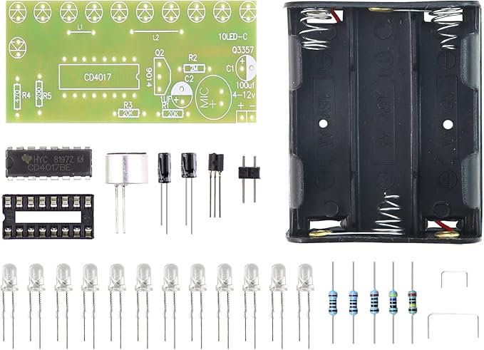 Soldering Practice Kit Sound-Activated LED Chaser Kit by Yidab