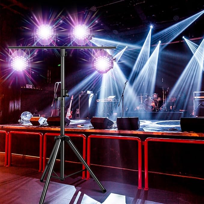 DJ Lights Stand 2 Pack, Heavy Duty DJ Stand, Portable Par Can Tripod Stage - Image 8