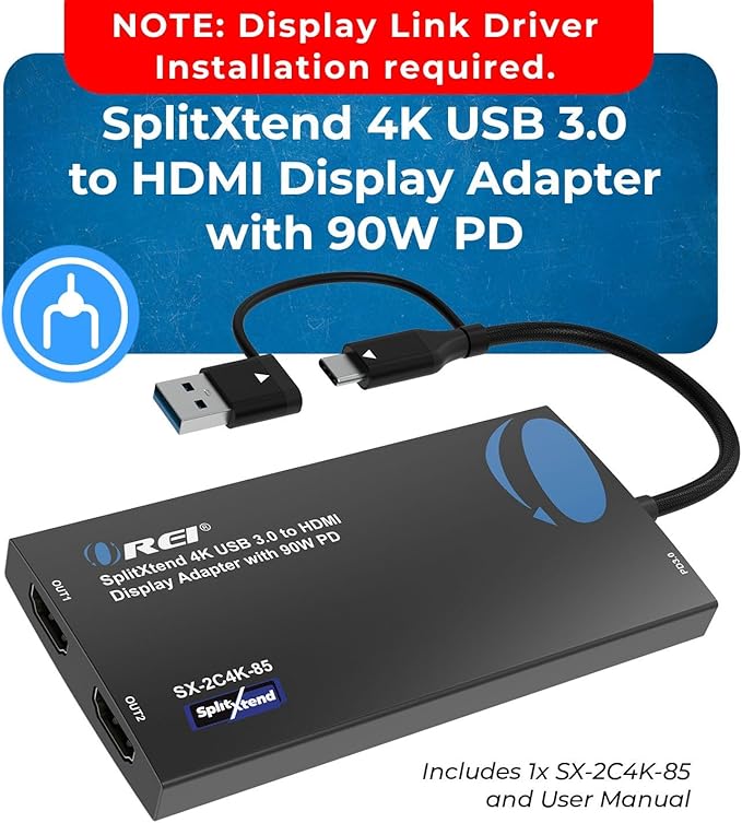 OREI SplitExtend 4K HDMI Splitter Extended Display - Image 6