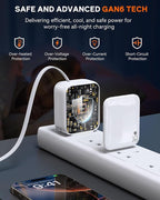 35W Retractable USB-C Wall Charger, Fast Charging Block - Image 4