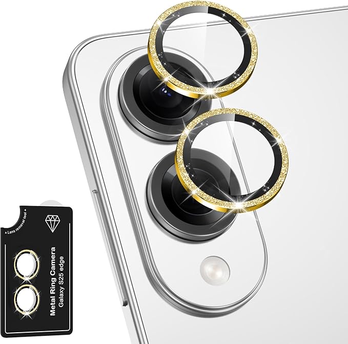 for Samsung Galaxy S25 Edge Camera Lens Protector, Individual Metal Ring by Btscase