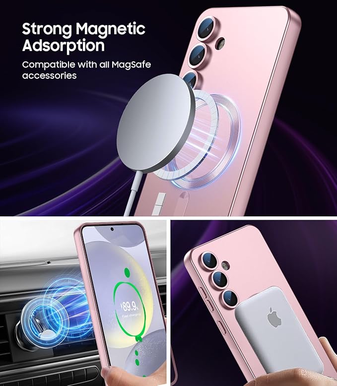 Magnetic for Samsung Galaxy S24 Case Slim Soft Silicone Bumper Shockproof - Image 3