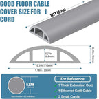 Floor Cord Covers for Wires 12FT Cable Hider Wire Cover Self Adhesive Cord - Image 2