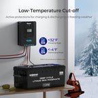 Renogy 24V 100Ah BMS LiFePO4 Self-Heating Deep Cycle Lithium Battery, Over 5000 - Image 4
