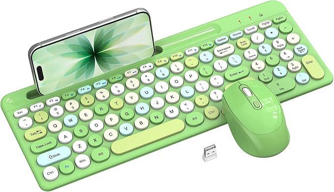 Colorful Wireless Keyboard and Mouse Combo by EDJO