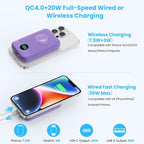 Magnetic Portable Charger 10800mAh, 4-in-1 Wireless Power Bank - Image 4