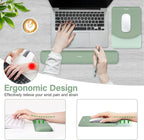 MOSISO Wrist Rest Support for Mouse Pad&Keyboard Set, Rectangular Ergonomic - Image 3