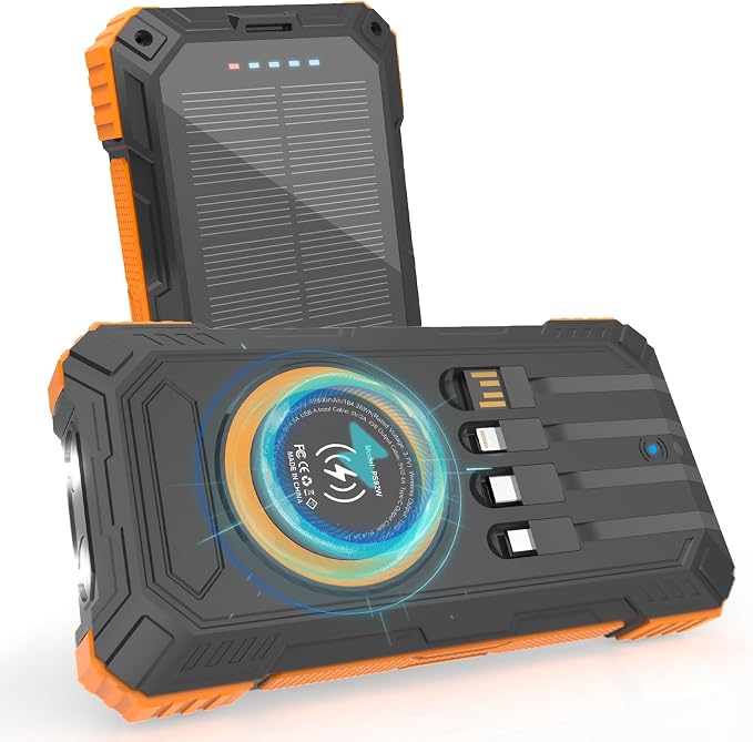 ERRBBIC Solar Charger Power Bank 49800mAh, 22.5W Portable Charger, 15W Wireless by ERRBBIC
